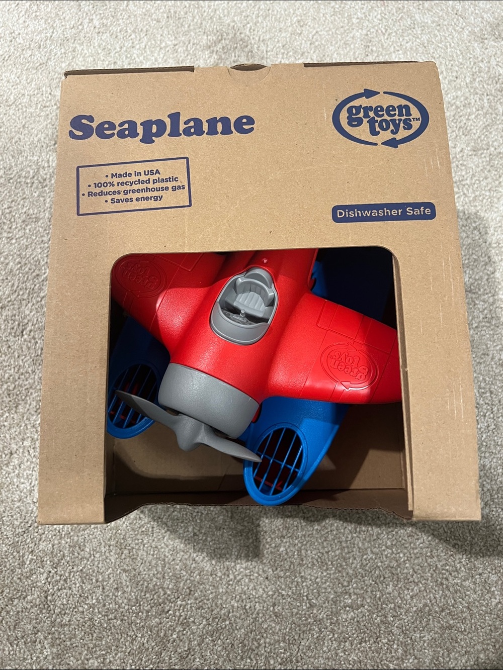 Green Toys Seaplane Kids Toy - Red and Blue